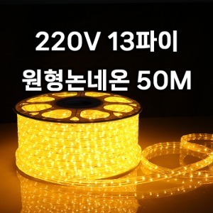 220V 13파이 원형논네온 50M LED 줄조명 종로조명